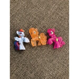 My Little Pony Mini Figures Lot of 3 – Rainbow Dash Applejack Pinkie Pie G4